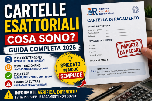 Cartelle esattoriali cosa sono: guida completa 2026, significato, funzionamento e cosa fare