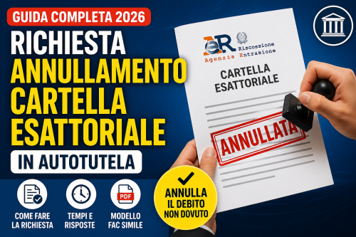 Richiesta annullamento cartella esattoriale in autotutela 2026: guida completa, modello e tempi